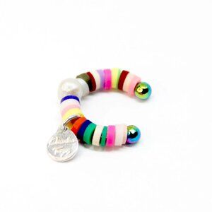 Multicolor Maggot Ear Cuff by Claudia Trejos